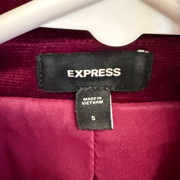 Express Magenta Pink Velvet Blazer - Picture 7 of 15